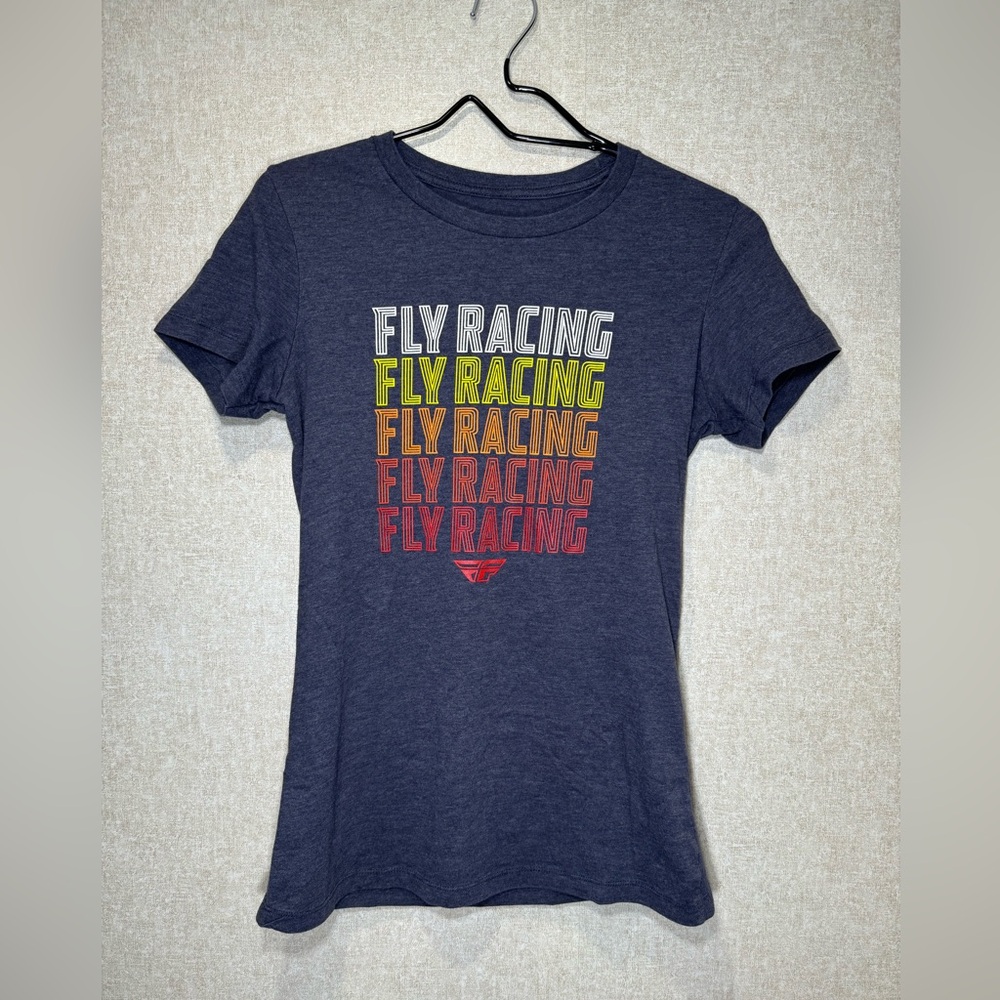 FLY RACING Nostalgia T-Shirt Colorful Graphic Motocross Tee Size L?